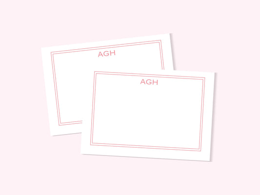 Custom Monogram Stationery Set with A2 flat notecards and envelopes