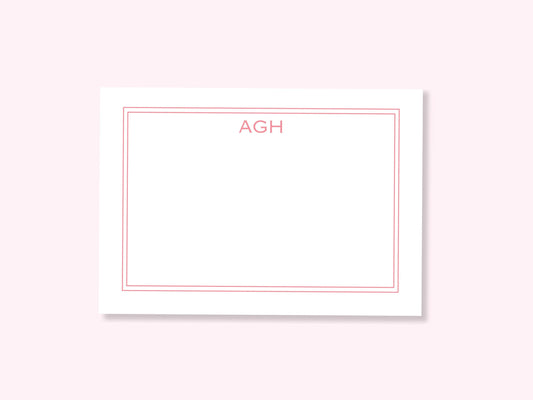 Custom Monogram Stationery Set with A2 flat notecards and envelopes