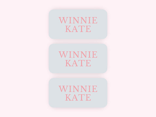 Lavender Pink Girl Personalized Iron-On Fabric Name Labels