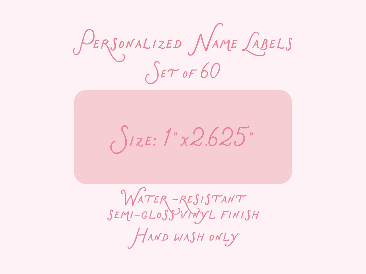 Personalized name label stickers - Pastel Flowers