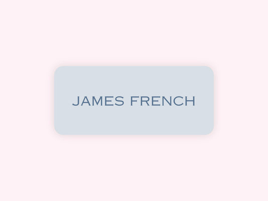 Personalized name label stickers - Fog Blue and Navy