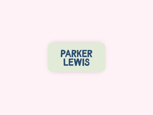 Boy Blue Green Personalized Iron-On Clothing Fabric Name Labels